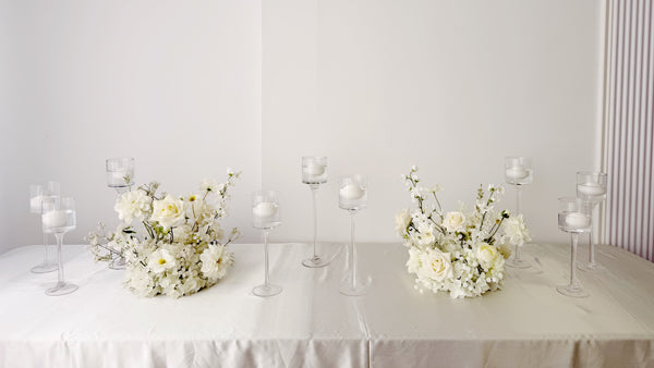 Faux Centrepiece (12 inches) Classic Pure White Rental