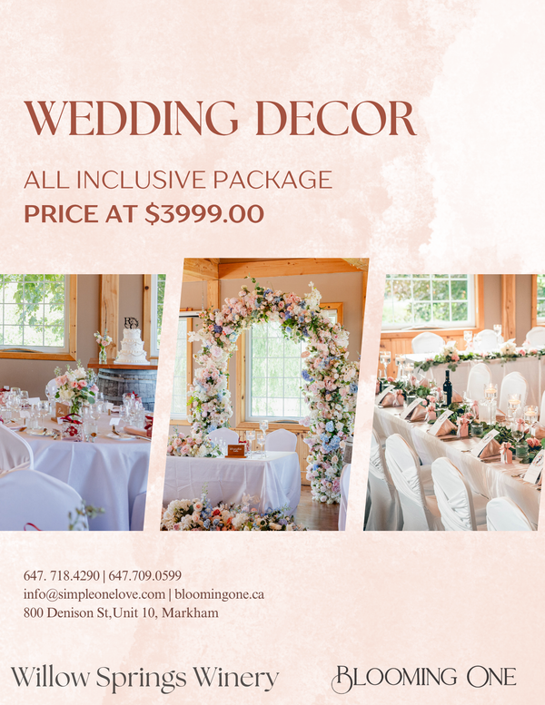 Willow Springs Winery Wedding Decor – All-Inclusive Package