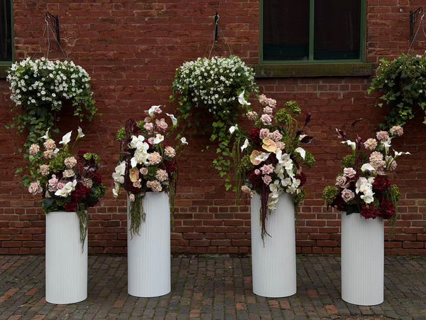 Faux Centrepiece (12 inches) Burgundy & Oliver Green Rental