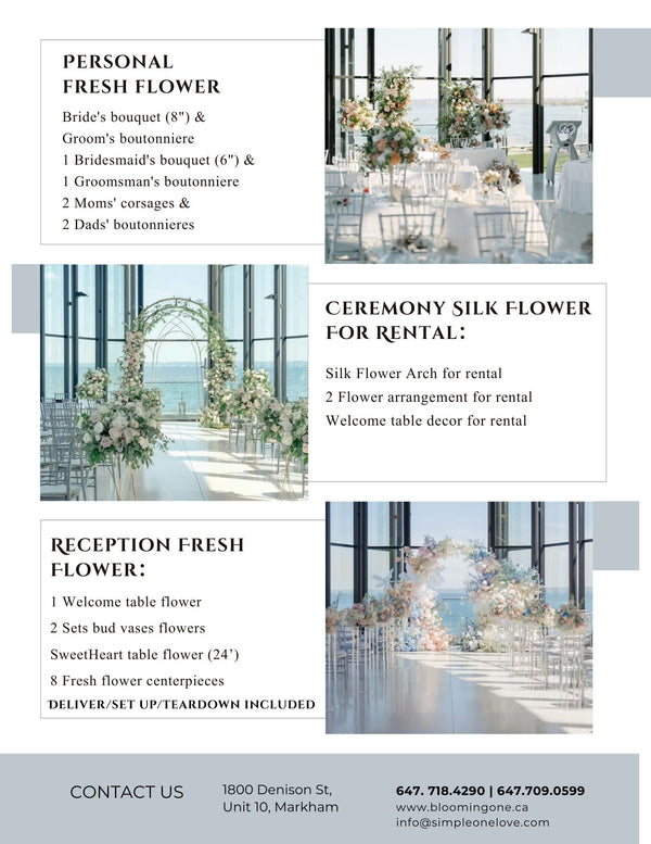 Spencer's At The Waterfront Wedding Decor – All-Inclusive Package