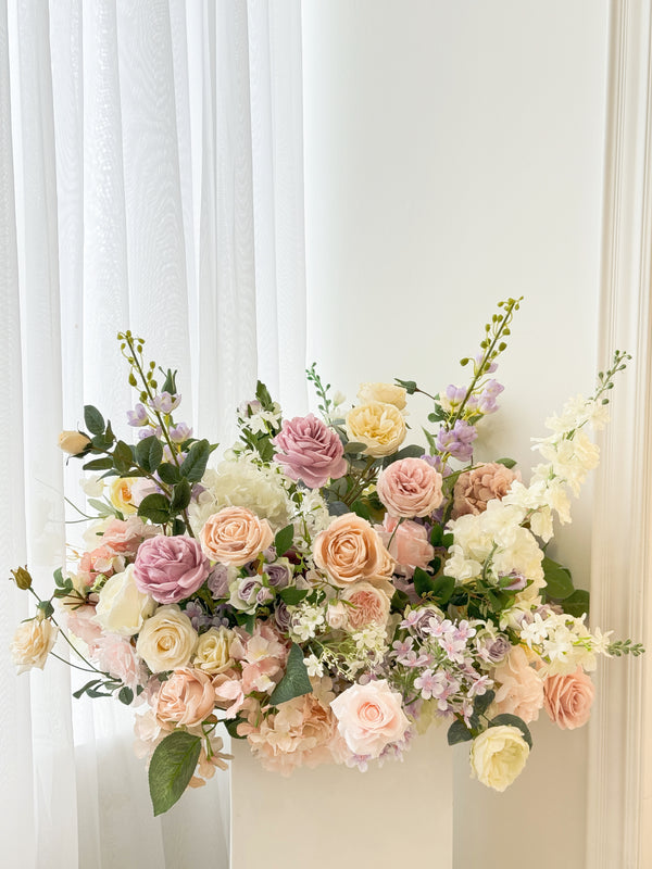 Silk flower Centrepieces for Rental - Lavender Blush - 绢花桌花 2-3ft (粉紫白色)