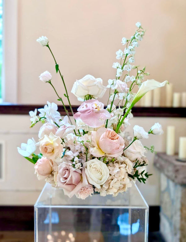 Centrepiece Blush Champagne 12 inches