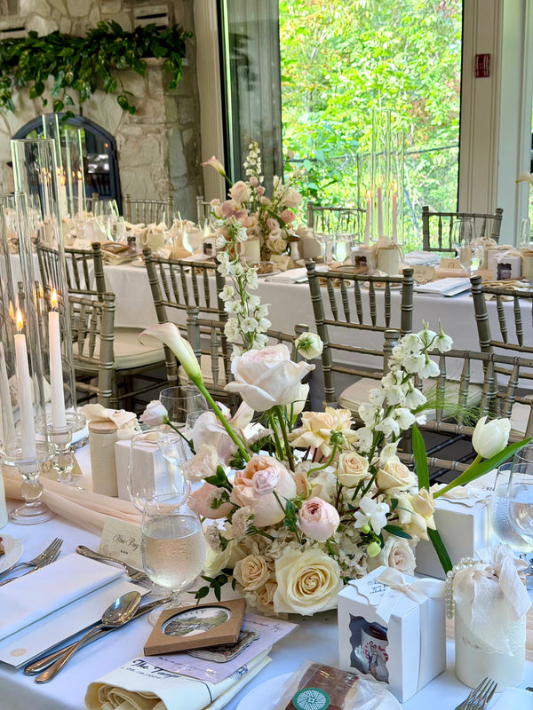 Centrepiece Blush Champagne 12 inches