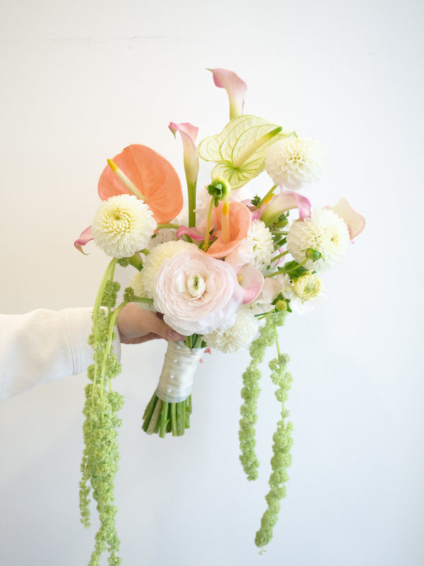 Bride's bouquet Coral Bloom Cascade