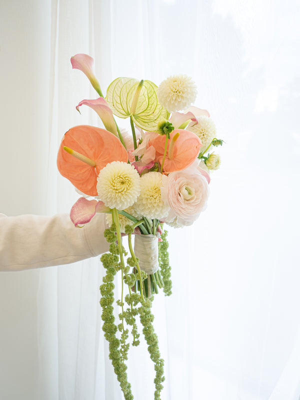Bride's bouquet Coral Bloom Cascade