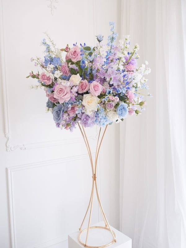 Faux Centerpiece Classic Lavender Blue Rental -绢花桌花经典蓝紫梦境租赁