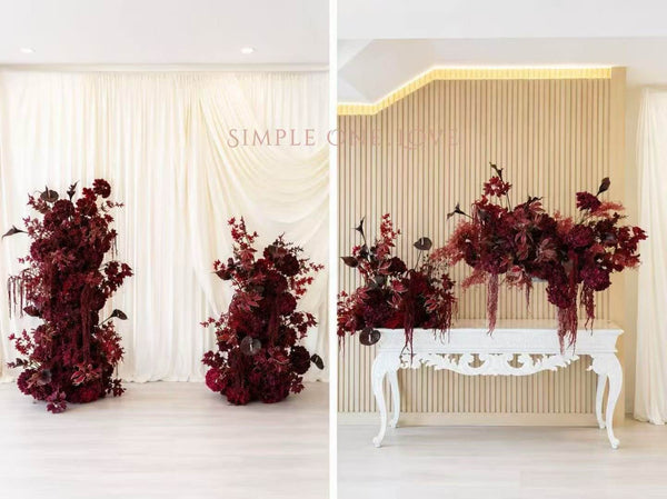 Crimson Elegance Faux Flower For Rental Burgundy