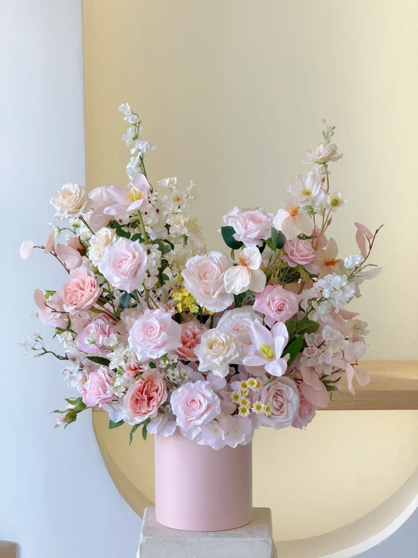 Dreamy Pinky Silk Flower Arrangement