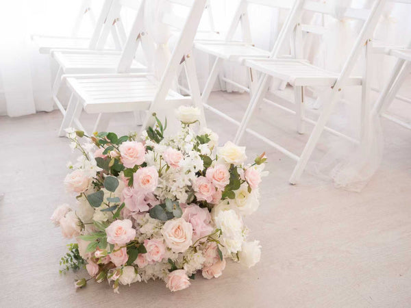 Faux Centerpiece Classic Blush Pink Rental -绢花桌花经典粉白租赁