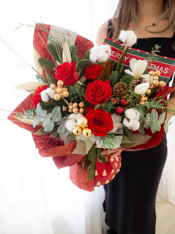 Merry Christmas Classic Red - 圣诞花束 经典圣诞红