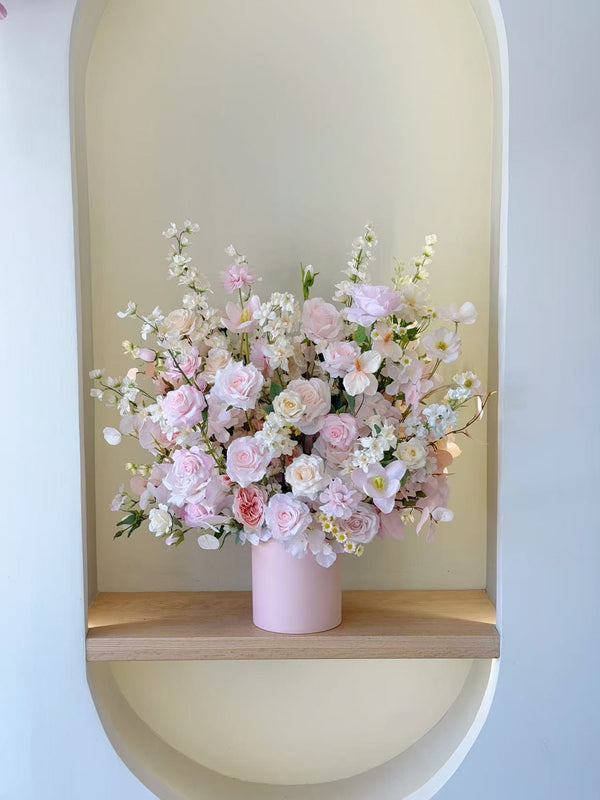 Dreamy Pinky Silk Flower Arrangement