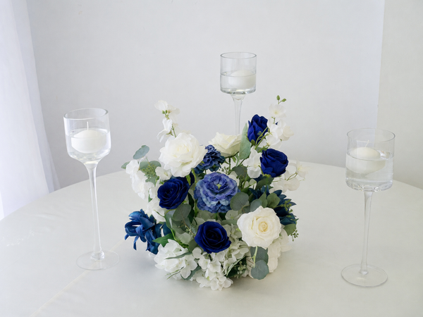 Faux Centrepiece (12 inches) Royal Dusty Blue Rental