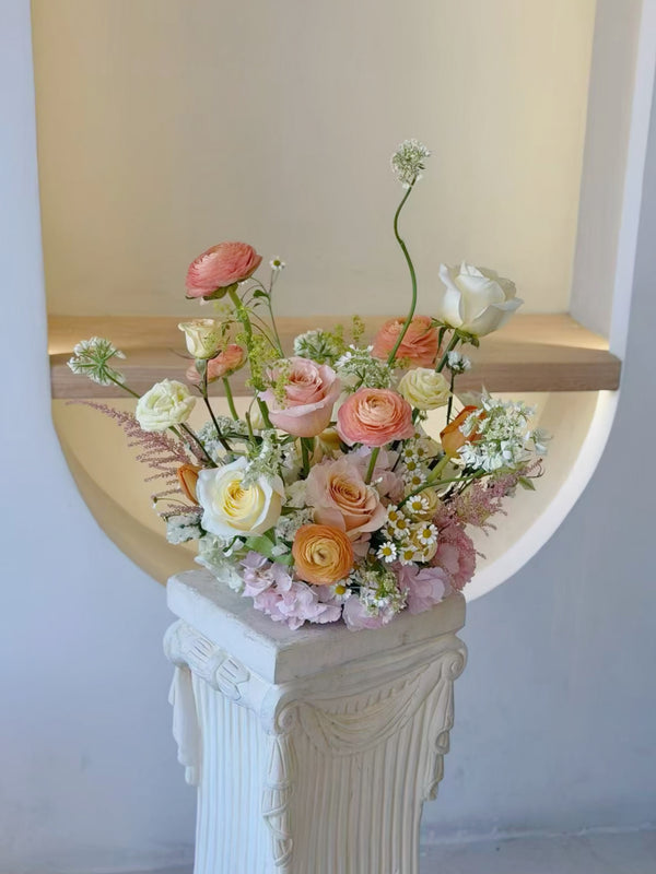 Peach Blossom Garden Centerpiece