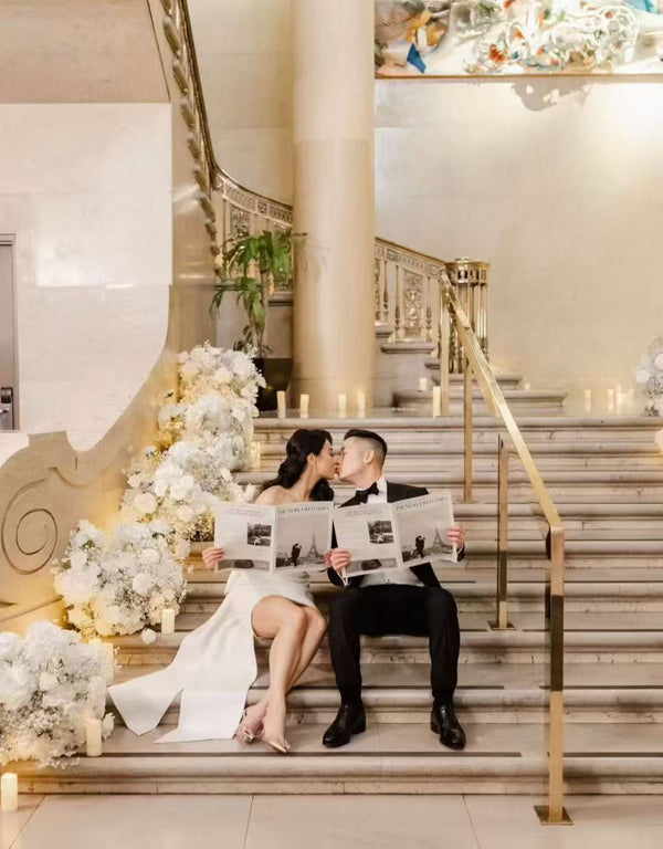 Faux Centerpiece Classic Pure White Rental -绢花桌花经典纯白租赁