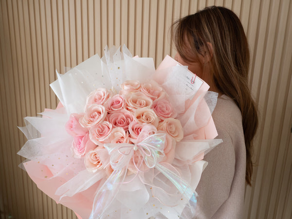 Valentine's Day Premium Pink Rose Bouquet True Origin - 2026 情人节 初念