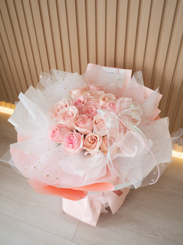 Valentine's Day Premium Pink Rose Bouquet True Origin - 2026 情人节 初念