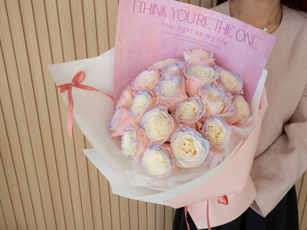 Valentine's Day Tinted Roses Bouquet - Rosy Charm 嫣然