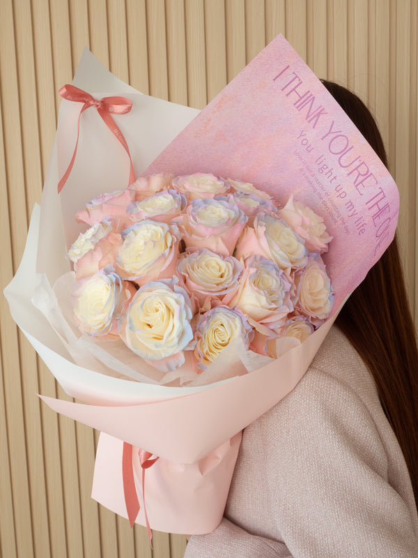 Valentine's Day Tinted Roses Bouquet - Rosy Charm 嫣然