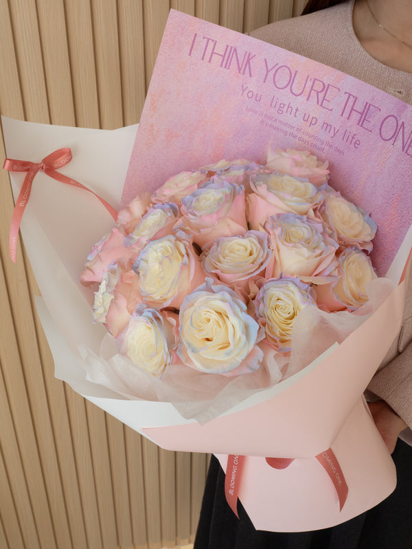 Valentine's Day Tinted Roses Bouquet - Rosy Charm 嫣然