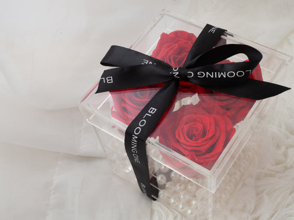 2026 Valentine's Day Red Veil Preserved Flowers - 2026 情人节 永生花 红影