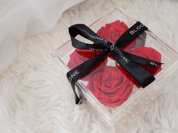 2026 Valentine's Day Red Veil Preserved Flowers - 2026 情人节 永生花 红影