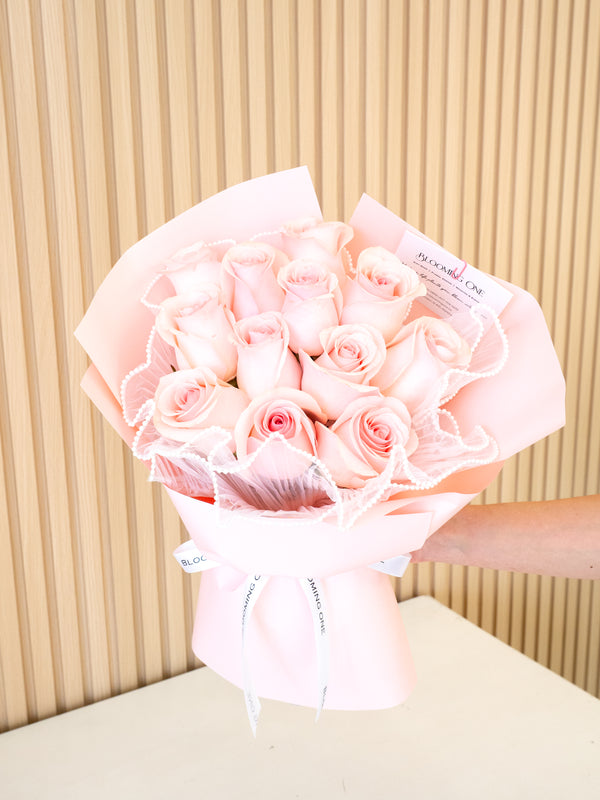 Valentine's Day Pink Rose Bouquet - Soft Gleam - 2026 情人节 绵光