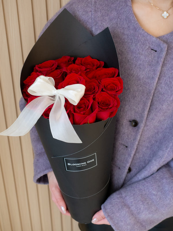 Valentine's Day 15 Red Roses Bouquet - Sinking Scent - 2026 情人节 沉香
