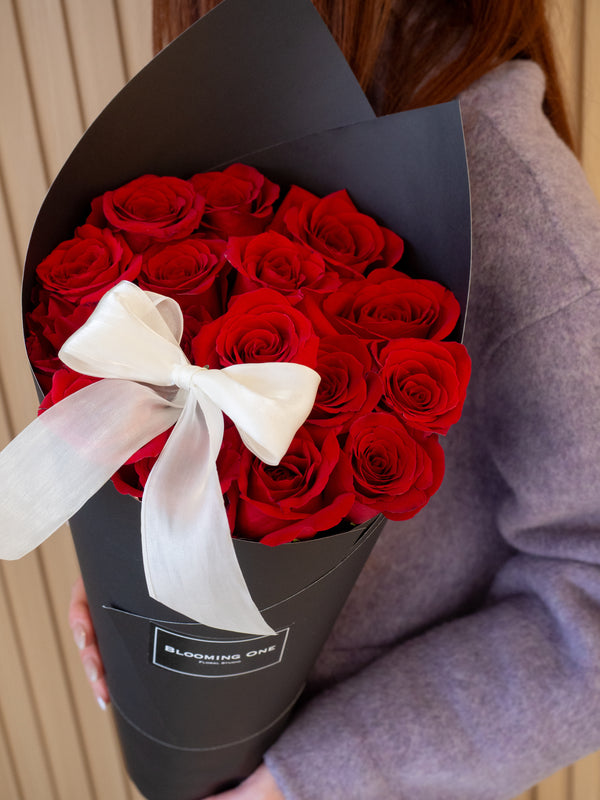Valentine's Day 15 Red Roses Bouquet - Sinking Scent - 2026 情人节 沉香