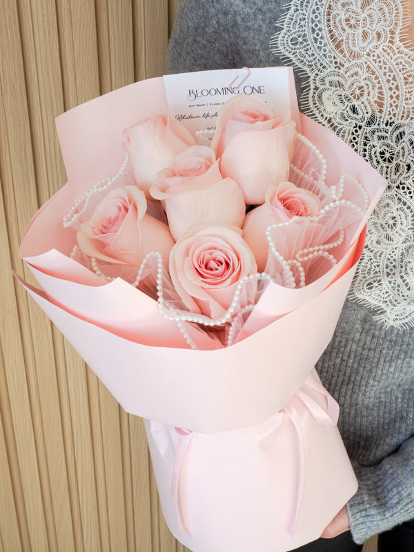 Valentine's Day Pink Rose Bouquet - Soft Gleam - 2026 情人节 绵光