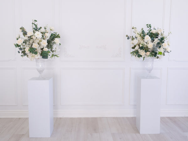 Elegant Floral Stands Garden White