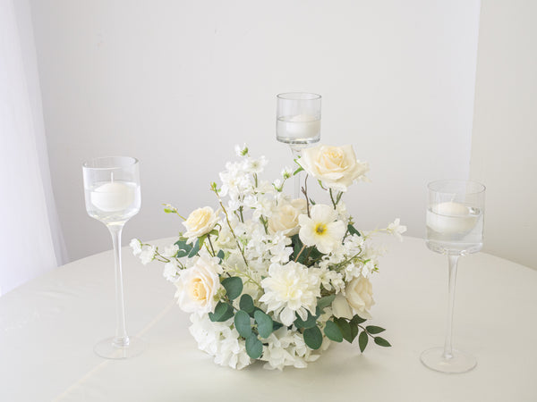 Faux Centrepiece (12 inches) Classic Garden White Rental
