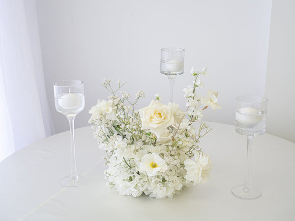 Faux Centrepiece (12 inches) Classic Pure White Rental