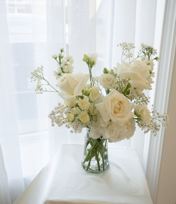 Centrepiece Classic Pure White 12 inches - 桌花经典纯白12寸