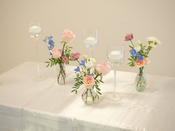 Fresh Bud Vase Blush Blue - 花蕾鲜花瓶 柔粉淡蓝