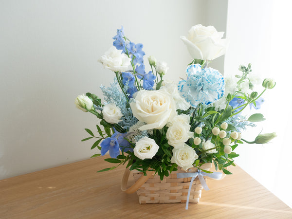 Basket of loveliness (white Blue) - 一篮子可爱(蓝白)