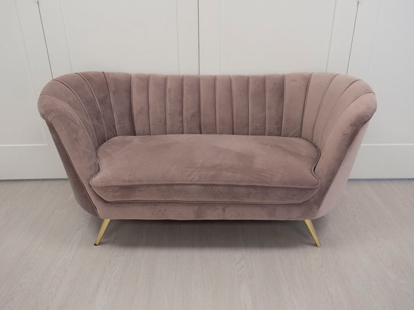 Velvet Loveseat-Purple - 天鹅绒紫色沙发