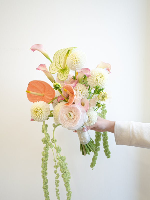 Bride's bouquet Coral Bloom Cascade