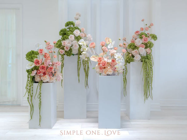Blush Pink FLORAL Stands Rental