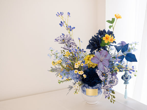 New Year Flower Arrangement Royal Fortune （SILK FLOWER） - 新年年花 吉祥青韵 （绢花）