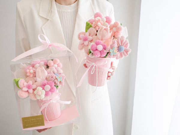 Pink Plush Bloom Arrangement