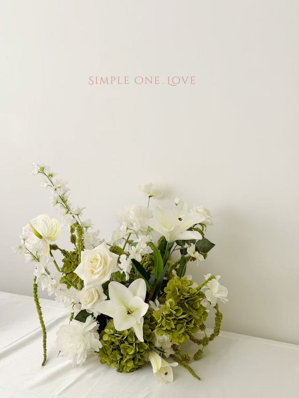 Faux Centrepiece (12 inches) Lime & Oliver Green Rental