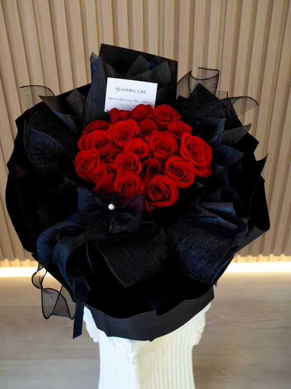 Valentine's Day Premium Red Roses Bouquet - Lavish Red- 2026 情人节 红唇